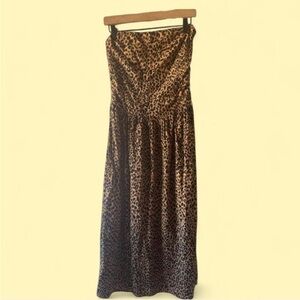 Strapless Animal Print Maxi Dress #baddie #coastalcowgirl #maxidress #wild